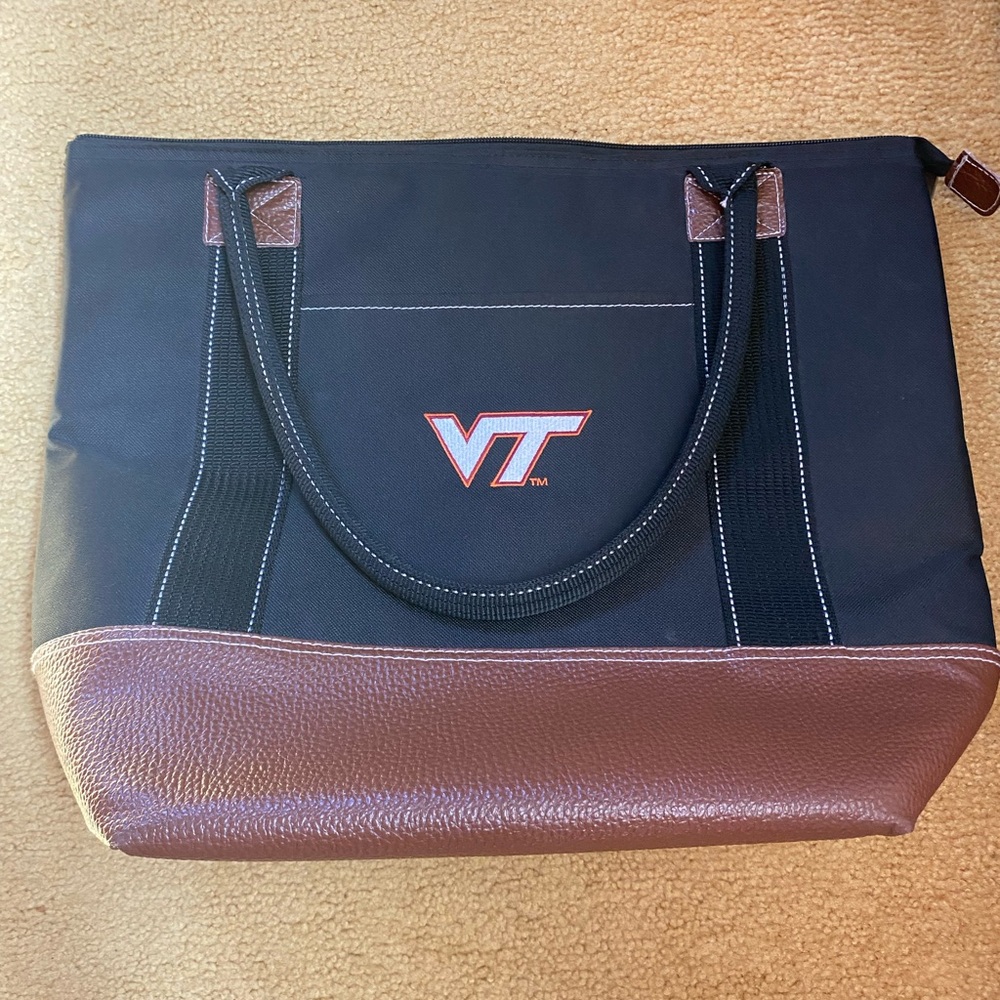 Virginia Tech insulated tote bag